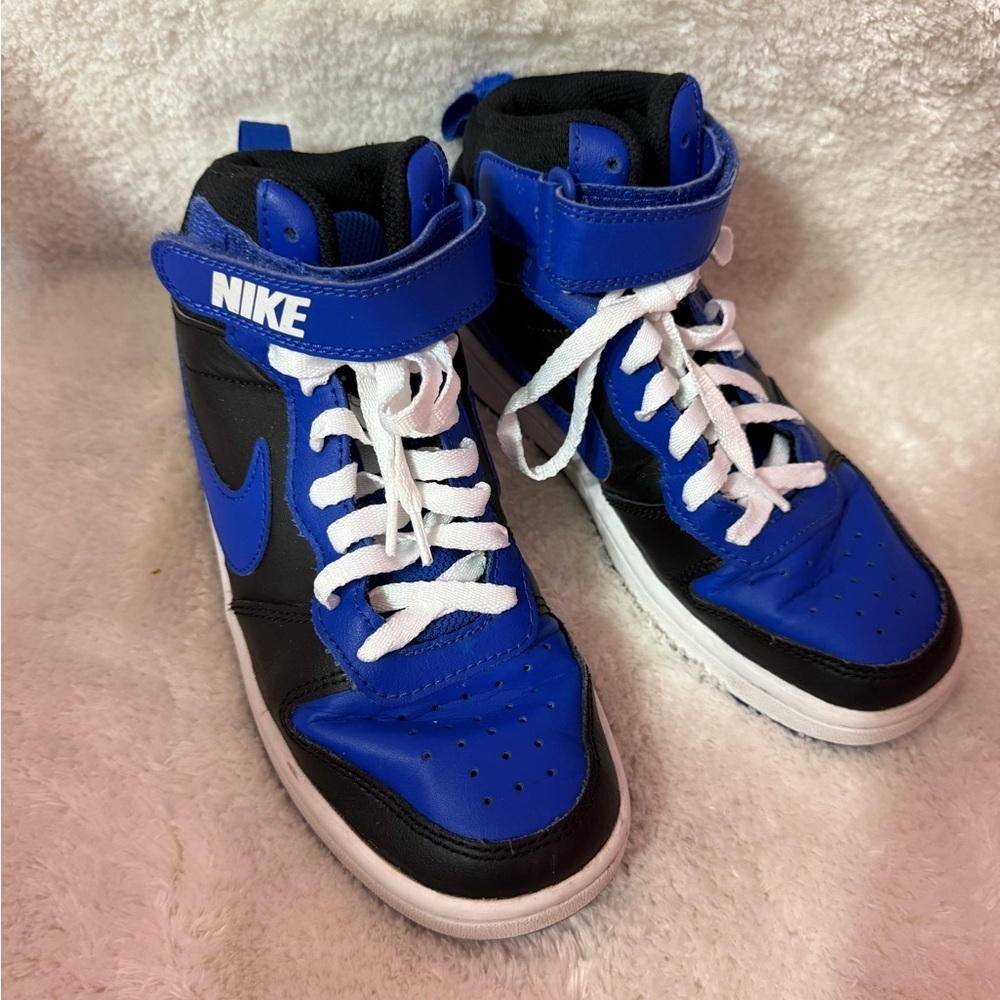 Nike Kids Size 3.5Y DM8872-001 Blue Black White Sneakers